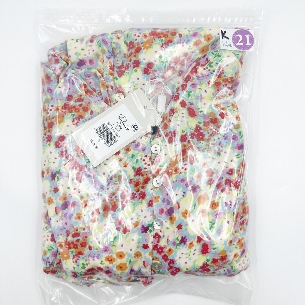 Rails Frida Floral Midi Sun Dress Fleur S NWT Resort Wear Festival Coastal - Picture 9 of 9